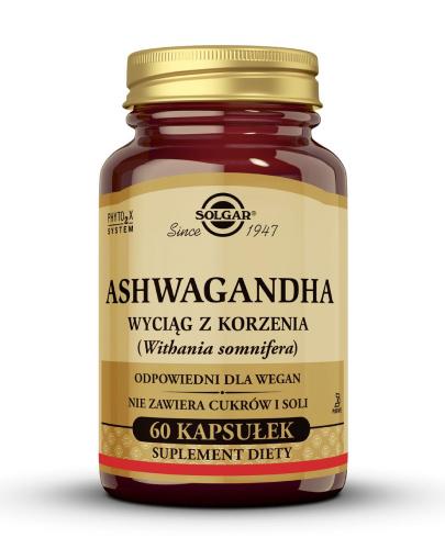 SOLGAR ASHWAGANDHA WYCIĄG Z KORZENIA - 60 kaps.